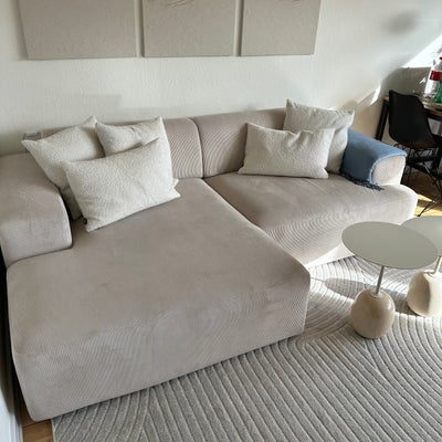 Chaiselong, fløjl, 3 pers. , Møbelkompagniet, Sælger denne sofa i farven beige grundet flytning. Er 