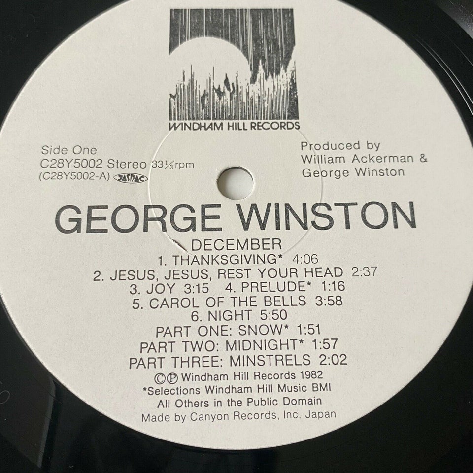 LP, George Winston, (JAPANSK) Piano Solos