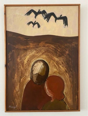 Oliemaleri, Freddy Eriksen, 48 x 67 cm 