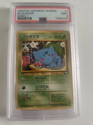 Samlekort, Pokemon - Bulbasaur 1 - Japanese vending PSA9