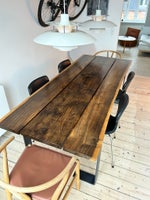Spisebord, MASSIVT EGETRÆ - flotte massive planker,