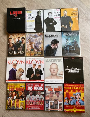 DVD, stand-up, 
16 DVD'er med comedy/stand up og anden underholdning.
- Den komplette DVD boks med 3