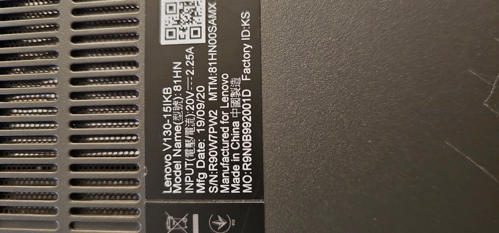 Lenovo V130-15IKB 81HN, Intel Core i7 (7th Gen) 7500U GHz, 8