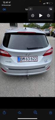 Hyundai i30, 1,6 CRDi 110 Comfort Go! Eco, Diesel, 2014, km 225000, grå, træk, nysynet, klimaanlæg, 