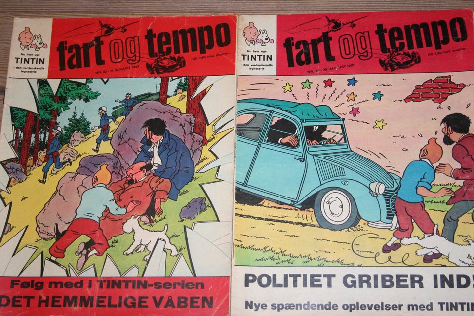 Tintin ( Fart og Tempo ), Tegneserie