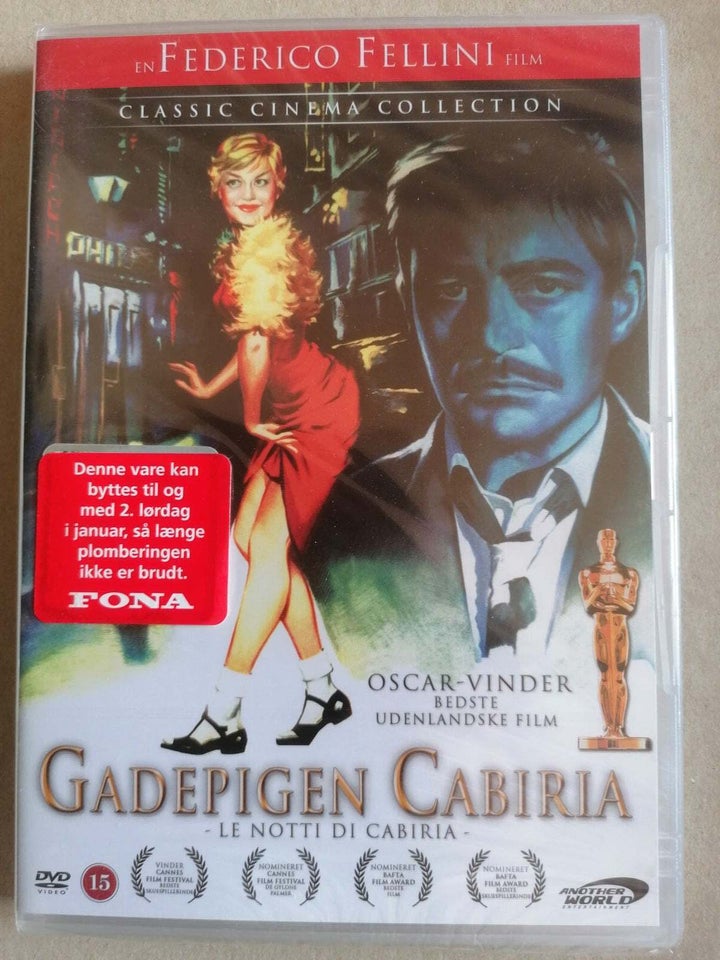 Gadepigen Cabiria, instruktør Federico Fellini, DVD