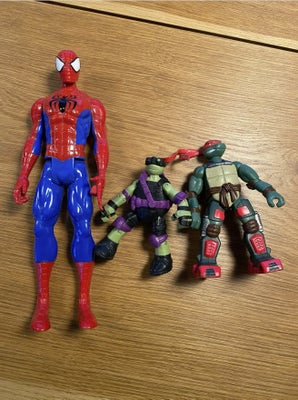 Spiderman og Turtels, Marvel m.f., Legetøjs figurer sælges samlet eller hver for sig.