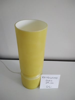 Anden bordlampe, Gul/hvid glaslampe 29 cm