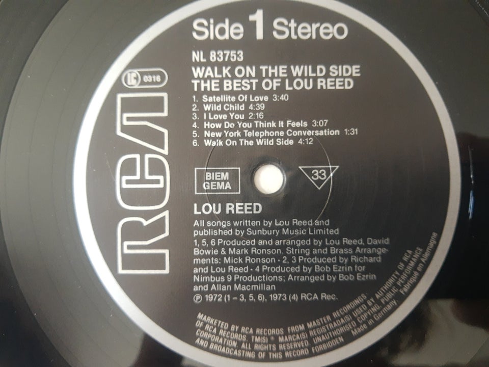 LP, Lou Reed, Walk on the wild side - The best of