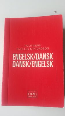 Engelsk/Dansk-Dansk/Engelsk ordbogk, mini ordbog, år 2008, politikens udgave, 
Dansk/Engelsk - Engel