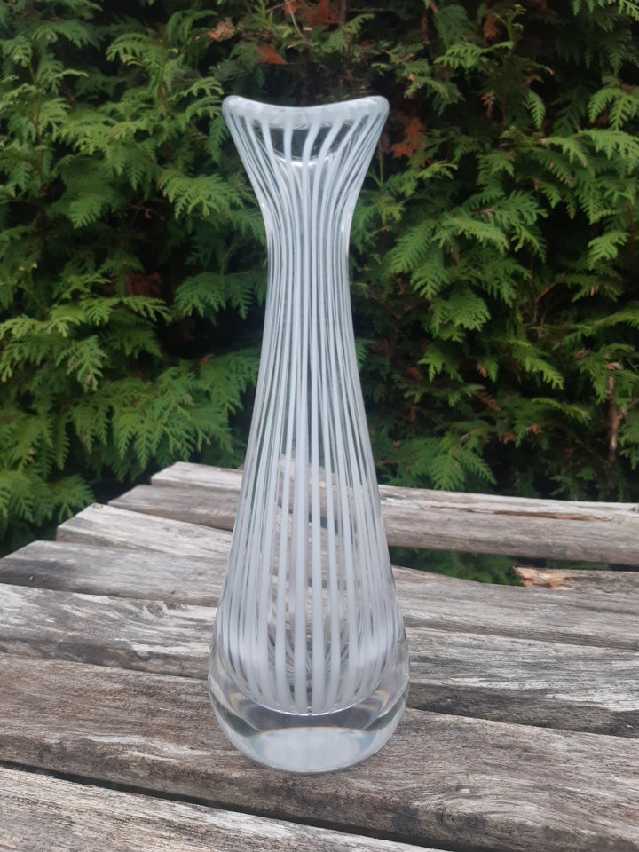 Glas, Slank vase, "Zebra"