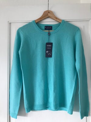 Sweater, MONGOLIAN CASHMERE, str. 36, Blå, 100% PREMIUM CASHMERE/KASHMIR, Ubrugt, Cashmere/Kashmir s