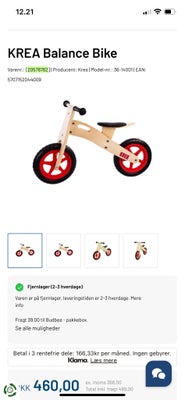 Unisex børnecykel, løbecykel, Løbecykel. Ligesom den på billedet, men i sort. 
Helt ny. 
Aldrig pakk