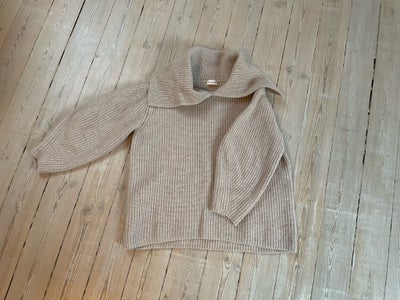Sweater, By Malene Birger, str. 40, Str. Medium, 100% Uld, Meget velholdt & lækker sandfarvet sweate