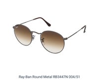 Solbriller unisex, Ray-Ban Round Metal RB3447N 004/51
