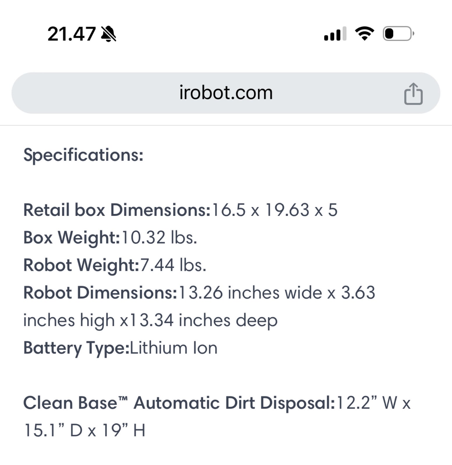Robotstøvsuger, iRobot Roomba i4