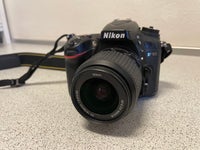 Nikon D7100, spejlrefleks, 18-55 x optisk zoom