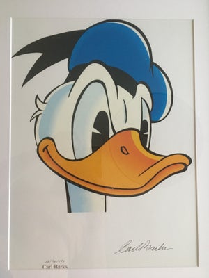 Serigrafi, Carl Barks, motiv: Anders And, b: 34 h: 48, Serigrafi/litografi af Carl Barks. Signeret o