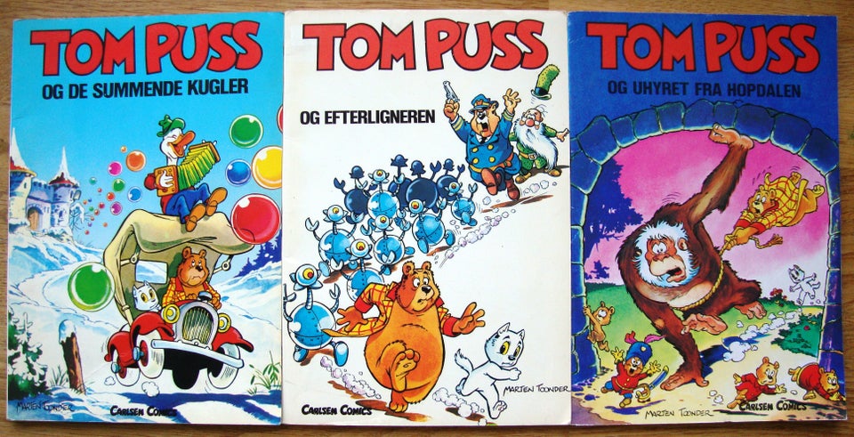 3 albums med Tom Puss, Marten Toonder, som bl.a. også står bag