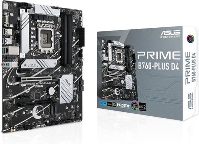 Bundkort, Asus Prime, B760-Plus, Perfekt,  Helt ny i boksen
ATX, Intel LGA1700 socket, Intel B760 ch