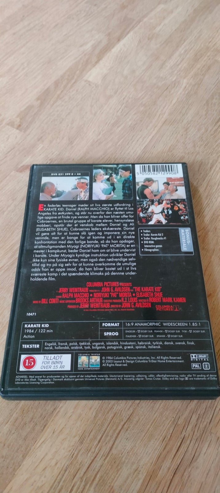 Karate Kid, instruktør John G. Avildsen, DVD