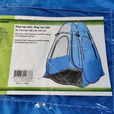 Pop Up telt, Pop Up telt vægt 2,25kg i bærebag diameter 55cm aldrig brugt absolut fast pris kan ikke