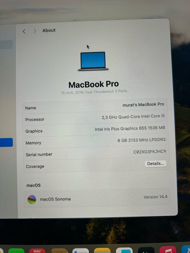 MacBook Pro, 2017 14”, I5 GHz