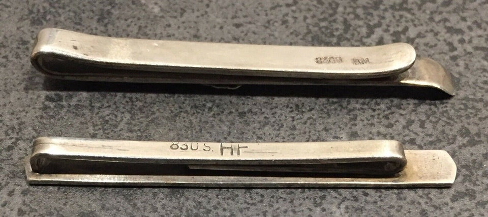 Slipsenål, str. 5 og 6 cm, 830S (sølv)