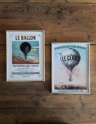 Tryk, Luftballoner, motiv: Vintage illustrationer, b: 31 h: 41, Hvis du er til blå himmel, smukke so