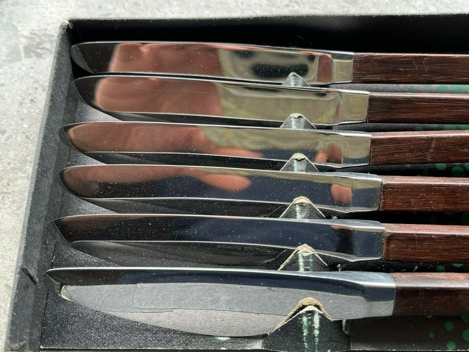 Bestik, Vintage palisander knive, Lundtofte