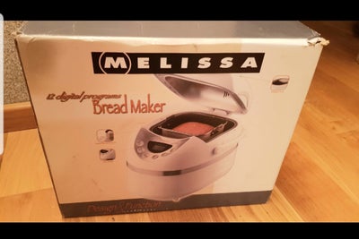 Brødmaskine bread maker, Melissa, Bread maker 
Brødbage maskine i original emballage 
Ubrugte 
Nypri