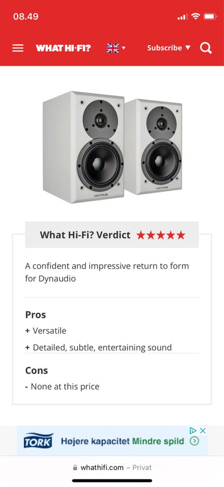 Højttaler, Dynaudio, Emit 10