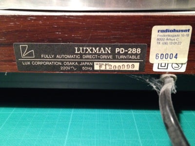 Pladespiller, Luxman, PD-288, Rimelig, Med pick-up
Ortofon LM20