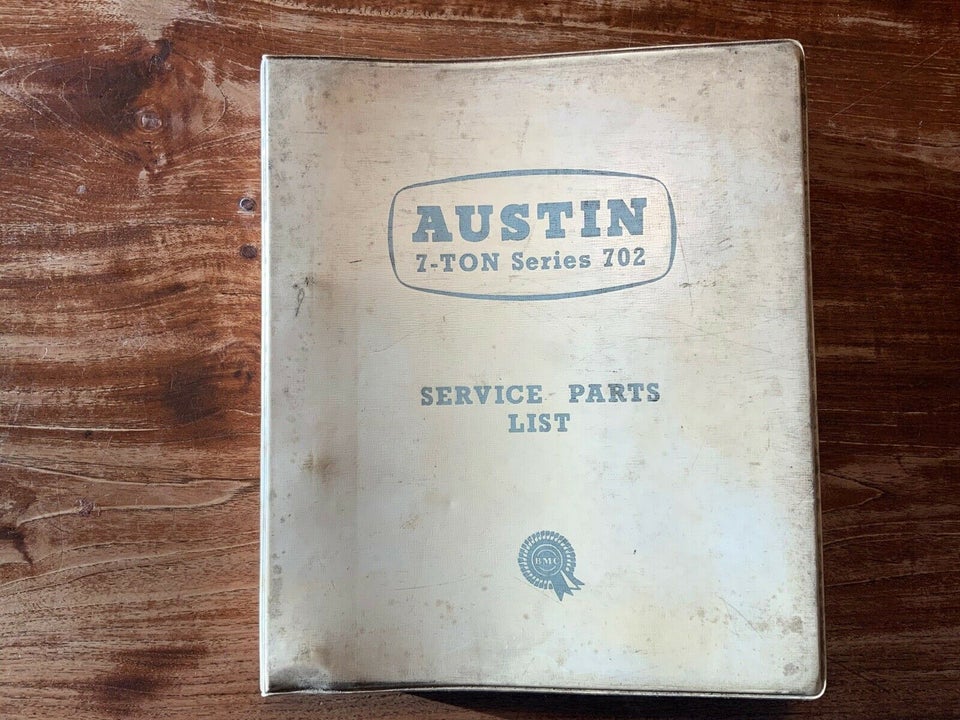 Andre reservedele, Reservedels katalog Austin 702, Austin