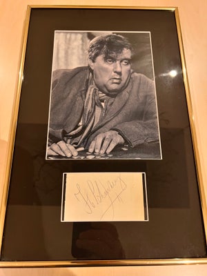 Autografer, Ib Schønberg, Flot indrammet billede med tilhørende autograf under.  26,5*40,5cm
På bags