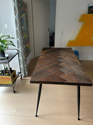 Spisebord, Plankebord, b: 80 l: 160, Velholdt plankebord i slankt design