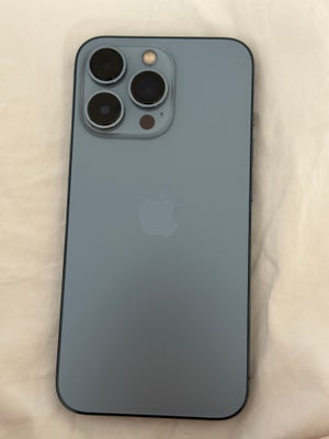 iPhone 13 Pro, 128 GB, blå, Perfekt, iPhone 13 Pro 128 GB, blå (Sierra Blue) til salg
	•	Tilstand: F