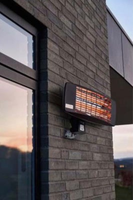 Terrassevarmer, Helt ny terrassevarmer fra “home by scandinavia”. Den kan hænges på væggen og beslag