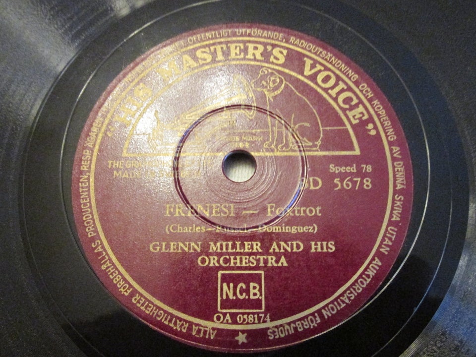 78, Glenn Miller and his orchestra., Frenesi / My Blue Heaven