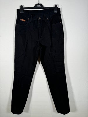 Jeans, Wrangler , str. 35, sort , bomuld , Næsten som ny, Lækre jeans fra Wrangler i str. 35/34 - st