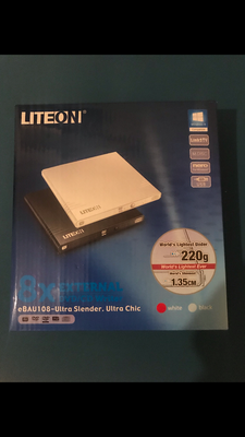 DVD/Super Audio CD, LiteOn, Ebau 108, Perfekt, Liteon ebau108 extern CD drev med usb 