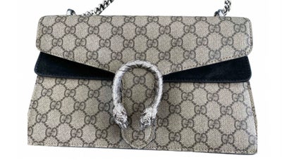 Skuldertaske, Gucci, damier, Flot gucci dionysus model small. Med sort ruskind og GG print. 
Købt ho