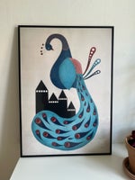 Plakat, Michelle Carlslund, motiv: Peacock påfugl