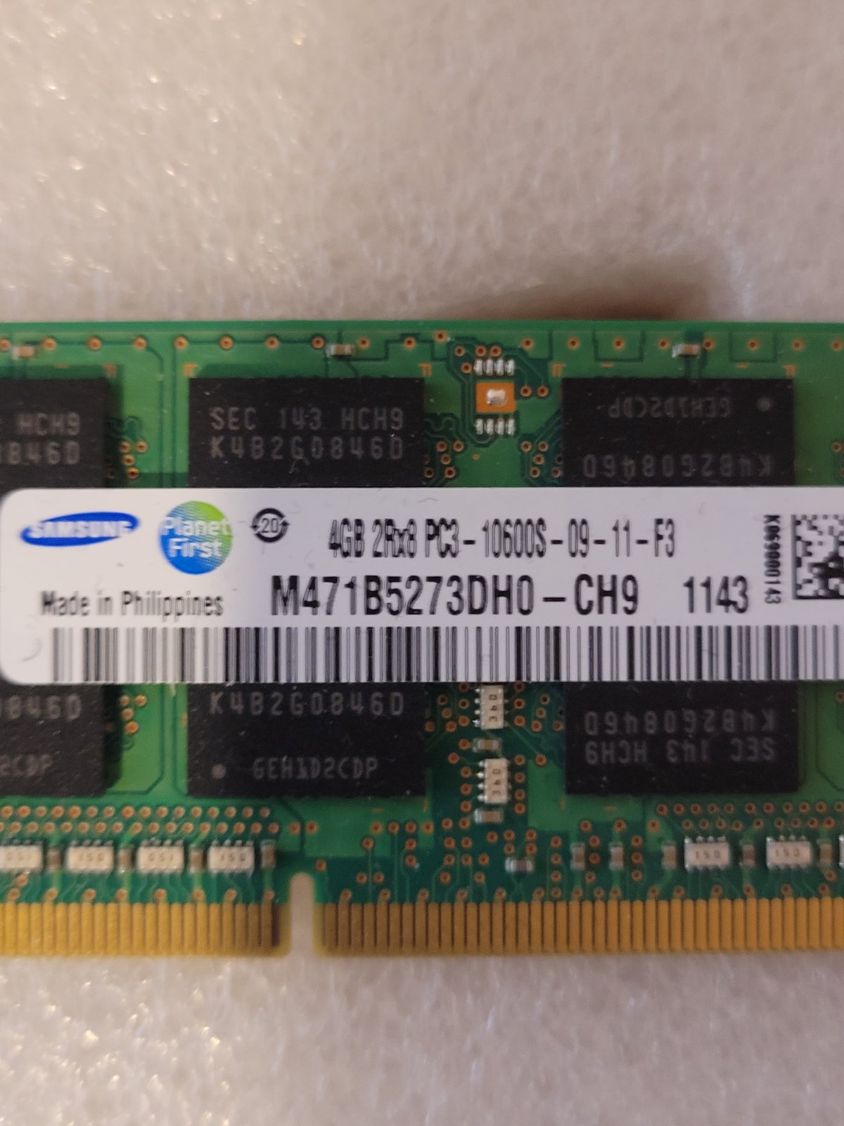 Samsung, 4 GB, DDR3 SDRAM