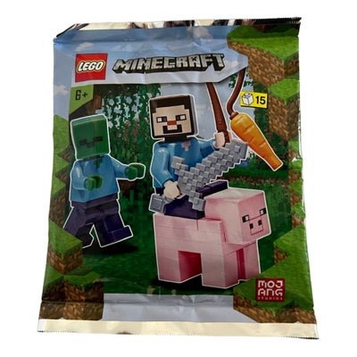 Lego andet, (2021) - KLEGO10_662101 Lego Minecraft, Steve, Zombie and Pig - Lego Polybag, Foilpack, 