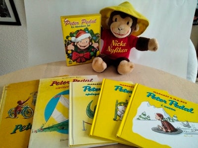 Peter Pedal, H.A Rey / Margret Rey, Peter Pedal børnebøger og Peter Pedal bamse og DVD.

5 stk ikoni