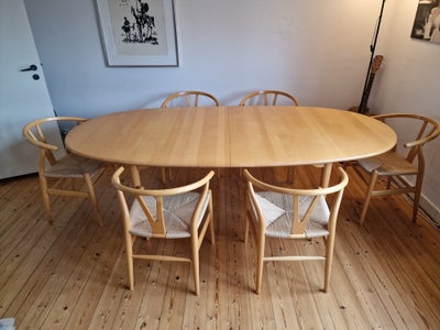 Spisebord, Bøgetræ, Wegner-Carl Hansen bord & y-stole, b: 110 l: 240, Originale Carl Hansen y-stole 