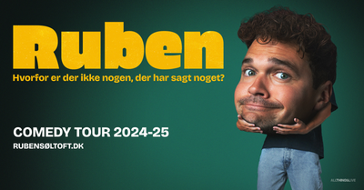 Ruben Søltoft 2 billetter | lø. 18.05.2024, 18:30, Sælger 2 billetter til Ruben Søltofts nye show Hv