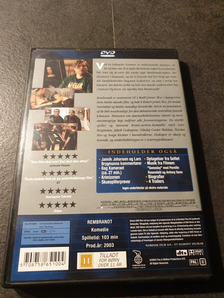 Rembrandt, instruktør Jannik Johansen, DVD