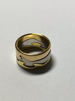 Fingerring, guld, Georg Jensen Fusion, 2 Fusion End i 18K guld og rødguld. Centrering i 18K hvidguld